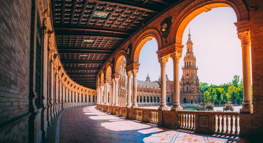 Visite de la Plaza de Espana à Séville, Andalousie